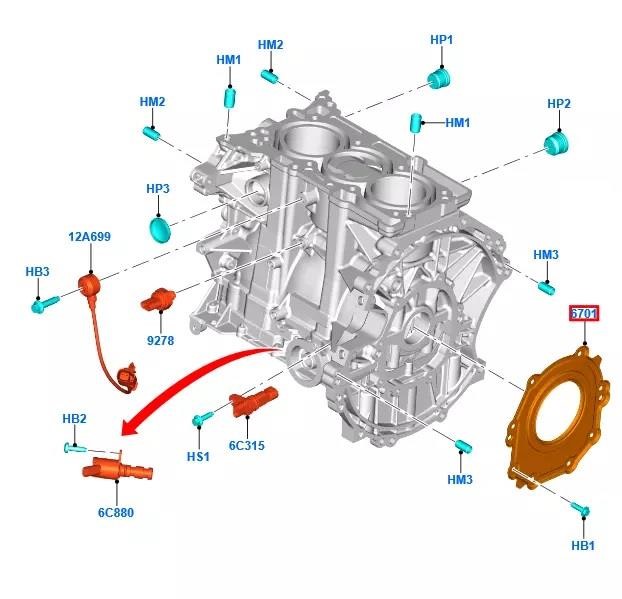 Crankshaft oil seal Ford 2 010 453