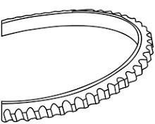 Alternator belt Fiat 132: AVX10X770 Contitech V-belt 10X770