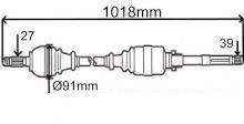 GKN-Spidan 303496 Drive shaft 303496 303496 GKN-Spidan Drive shaft