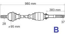 Axle shaft Fiat Scudo: 302004190154 Magneti marelli Drive shaft