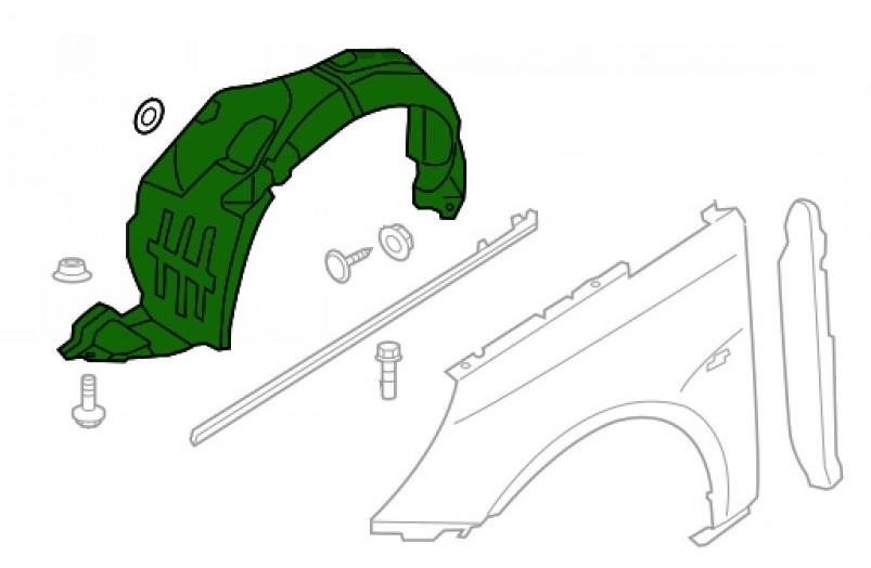 Fender liner front left Hyundai/Kia 86811 4R000
