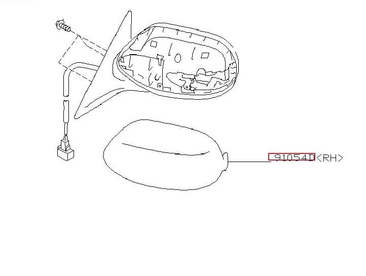 91054FG020GE Subaru Cover side mirror