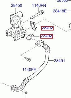 2849204900 Hyundai/Kia EGR valve gasket