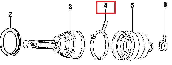 4954333240 Hyundai/Kia Clamp boot CV joint