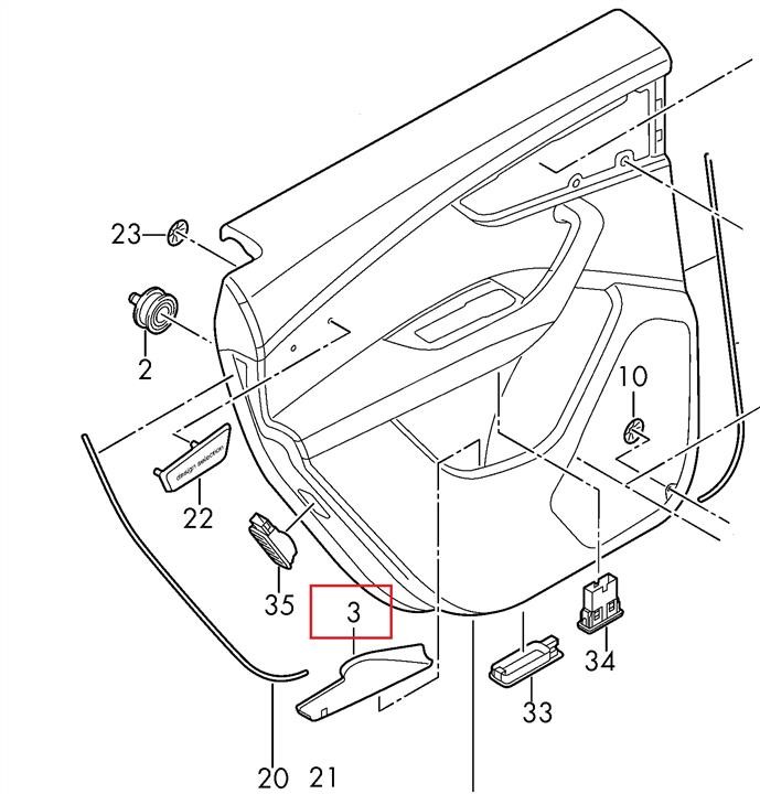 4M08681454PK VAG Front left door mat