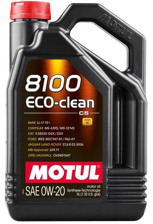 Engine oil Motul 8100 Eco-Clean 0W-20, 5L Motul 0W208100ECOCLEAN5L