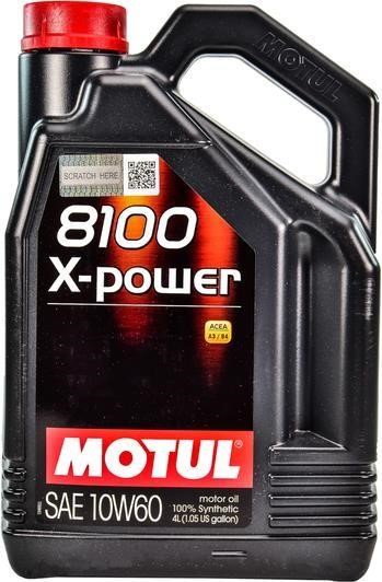 10W608100XPOWER4L Motul Engine oil Motul 8100 X-POWER 10W-60, 4L