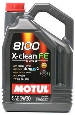 Engine oil Motul 8100 X-CLEAN FE 5W-30, 5L Motul 5W308100XCLEANFE5L