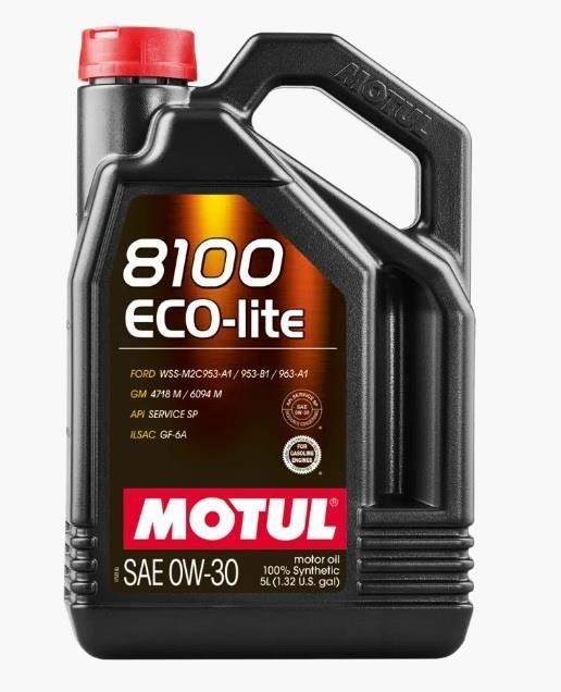 0W308100ECOLITE5L Motul Engine oil Motul 8100 ECO-LITE 0W-30, 5L