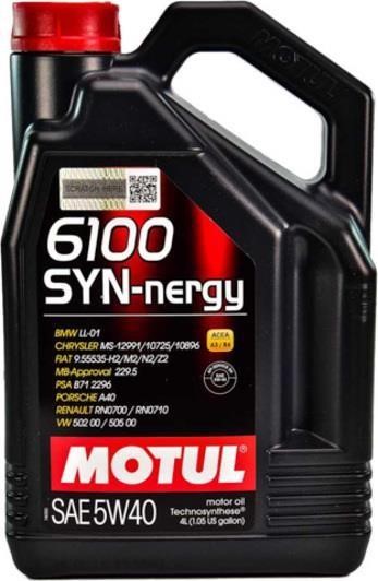 5W406100SYNNERGY4L Motul Engine oil Motul 6100 Syn-Nergy 5W-40, 4L