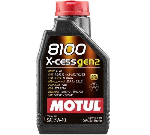 5W408100XCESSGEN21L Motul Engine oil Motul 8100 X-CESS GEN2 5W-40, 1L