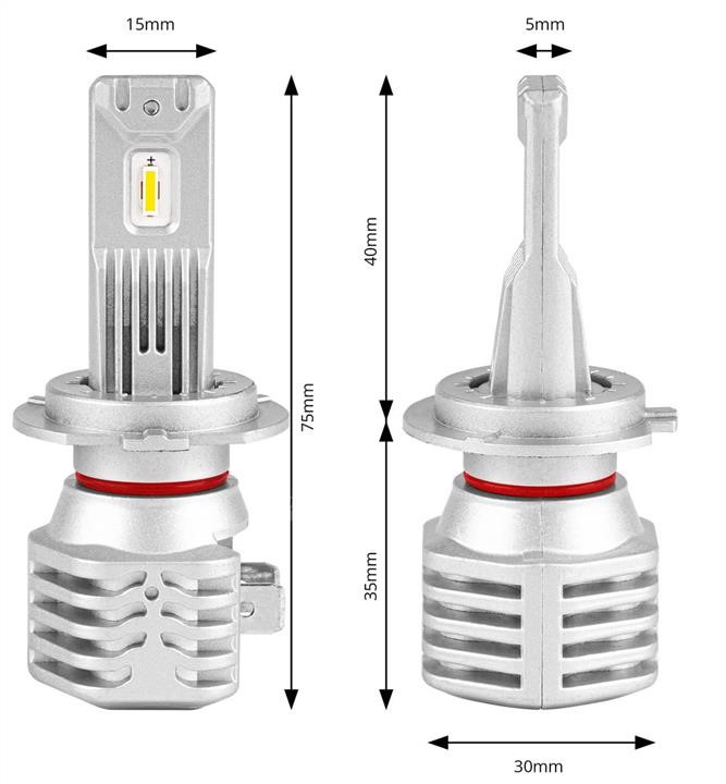 02966 AMiO AMIO Headlight X1 mini 40W Series H7 LED Lamp