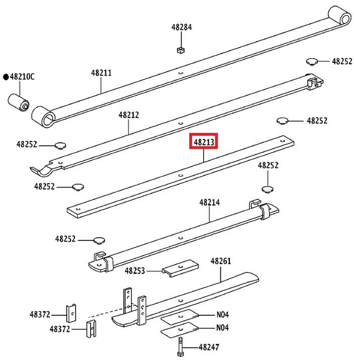 482130KD20 Toyota Leaf spring