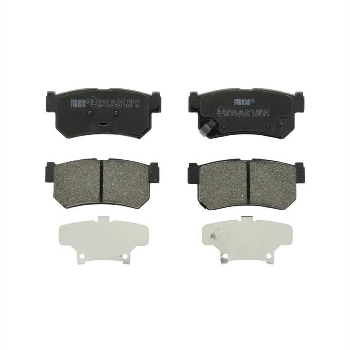Disc brake pad set Daewoo Korando: FDB1937 Ferodo FERODO PREMIER brake pad set