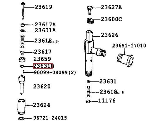 2363117075 Toyota Fuel injector washer