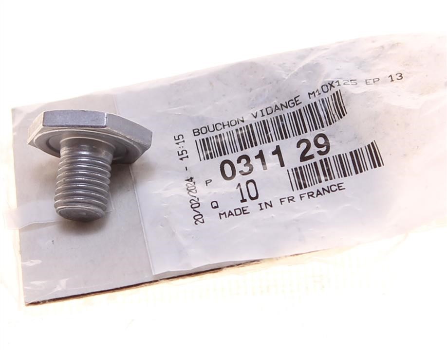 Sump plug Peugeot 207: 031129 Citroen/Peugeot Sump plug