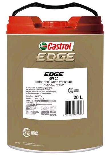 0W30EDGE20L Castrol Engine oil Castrol EDGE 0W-30, 20L