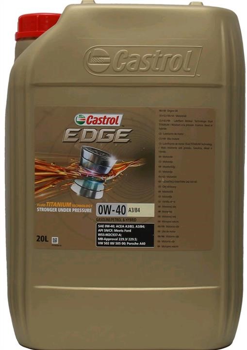 0W40EDGEA3B420L Castrol Engine oil Castrol EDGE 0W-40 A3/B4, 20L