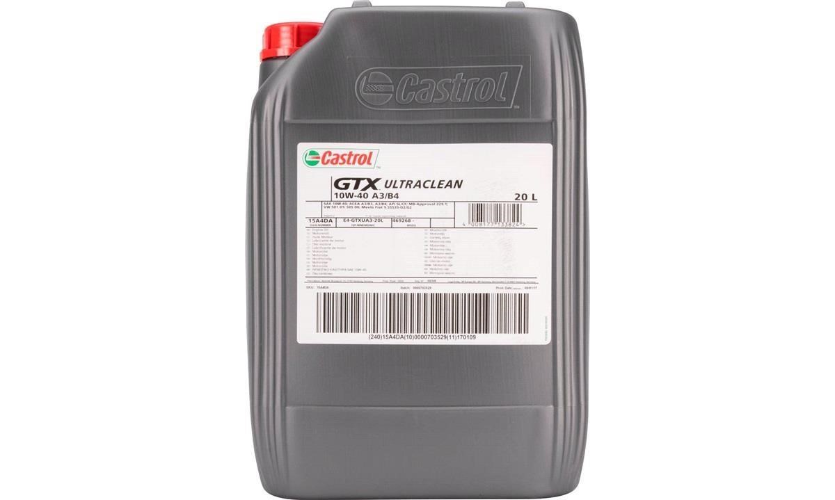 Castrol 10W40GTXUCLEANAB20L Engine oil Castrol GTX ULTRACLEAN 10W-40 A/B, 20L 10W40GTXUCLEANAB20L 10W40GTXUCLEANAB20L Castrol Engine oil Castrol GTX ULTRACLEAN 10W-40 A/B, 20L