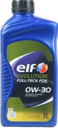 0W30EVOFTFDX1L Elf Engine oil ELF EVOLUTION FULL-TECH FDX 0W-30, 1L