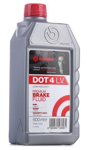 L04205 Brembo Brake fluid Brembo DOT 4 LV, 0,5L
