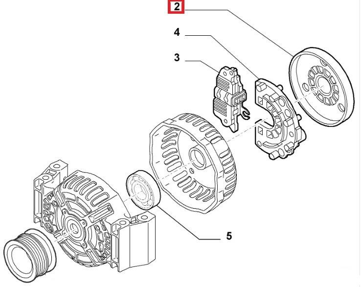 77363562 Fiat/Alfa/Lancia Cover Cap, alternator connection