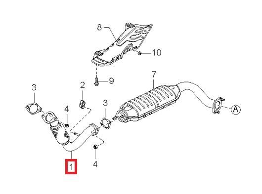 286103E310 Hyundai/Kia Corrugation silencer