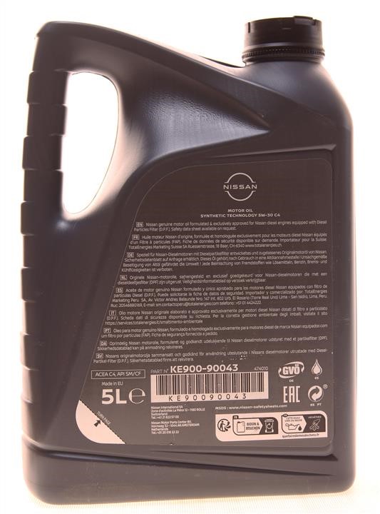 Engine oil Nissan Motor Oil ST C4 5W-30, 5L Nissan KE900-90043