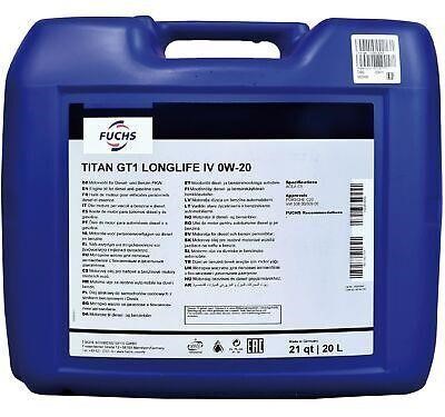 Fuchs FTGT1LLIV0W2020L Engine oil Fuchs TITAN GT1 LongLife IV 0W-20, 20L FTGT1LLIV0W2020L FTGT1LLIV0W2020L Fuchs Engine oil Fuchs TITAN GT1 LongLife IV 0W-20, 20L