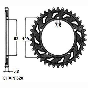 1310043 Sunstar Chain Pinion