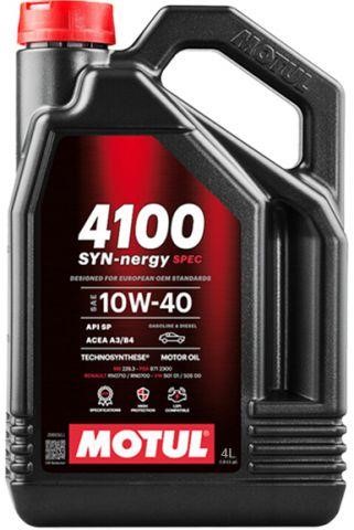 Car engine oil Iveco Daily: 10W404100SYNNERGYSPEC4L Motul Engine oil Motul 4100 SYN-NERGY SPEC 10W-40, 4L