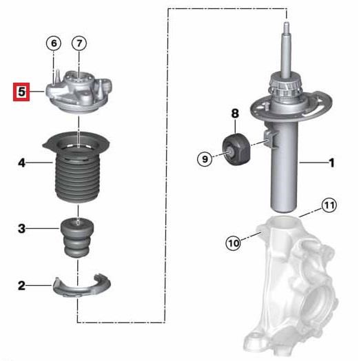 Shock absorber support BMW 31 30 6 892 572