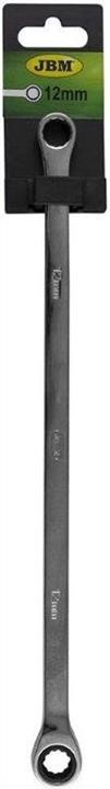 13455 JBM 12-sided flat-ring elongated key with ratchet (12mm)