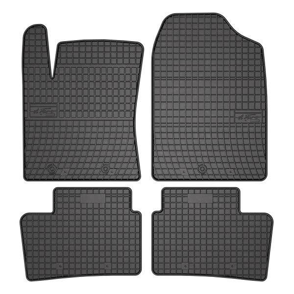 Interior mats Hyundai: 0437 Frogum Interior mats Frogum rubber black for Hyundai I10 (2013-)