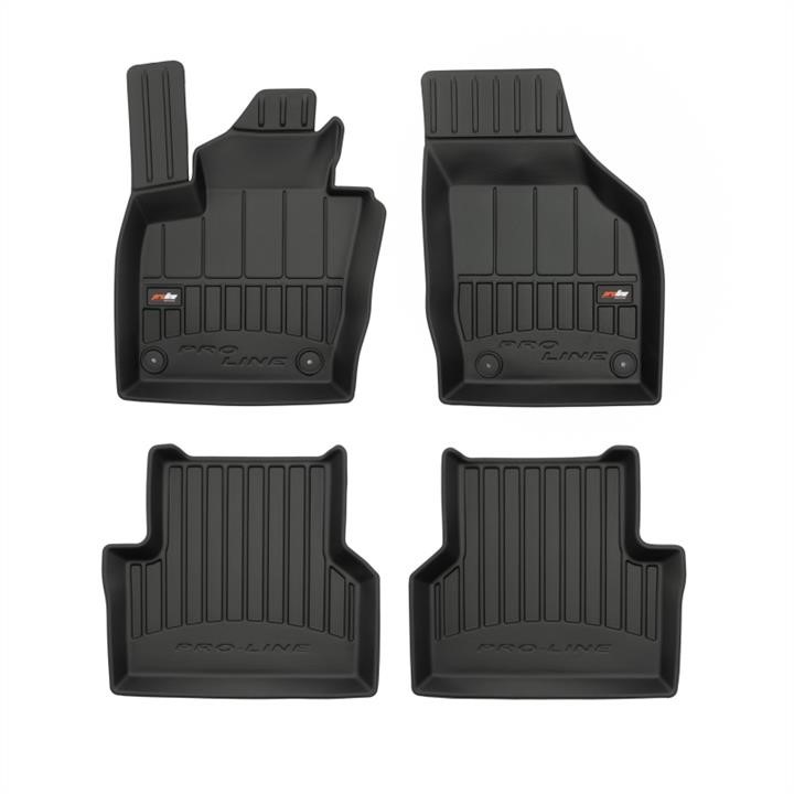 Car foot mats Audi Q3: 3D407664 Frogum Interior mats Frogum rubber black for Audi Q3 (2011-2018),set