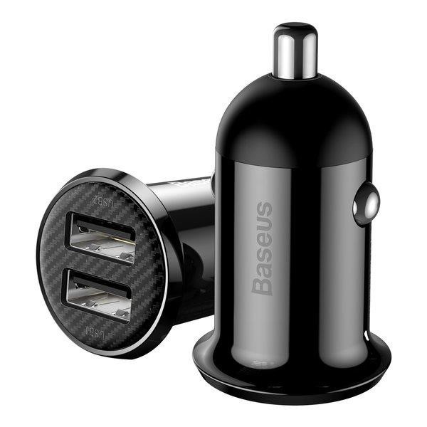 CCALLP01 Baseus Baseus Grain Pro Car Charger (Dual USB 4.8A ) Black