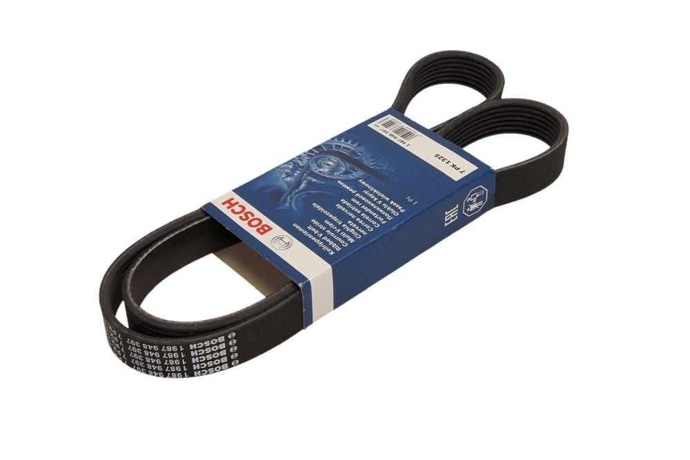 Alternator belt Renault Trafic: 1987948397 Bosch Poly-V belt 7PK1325