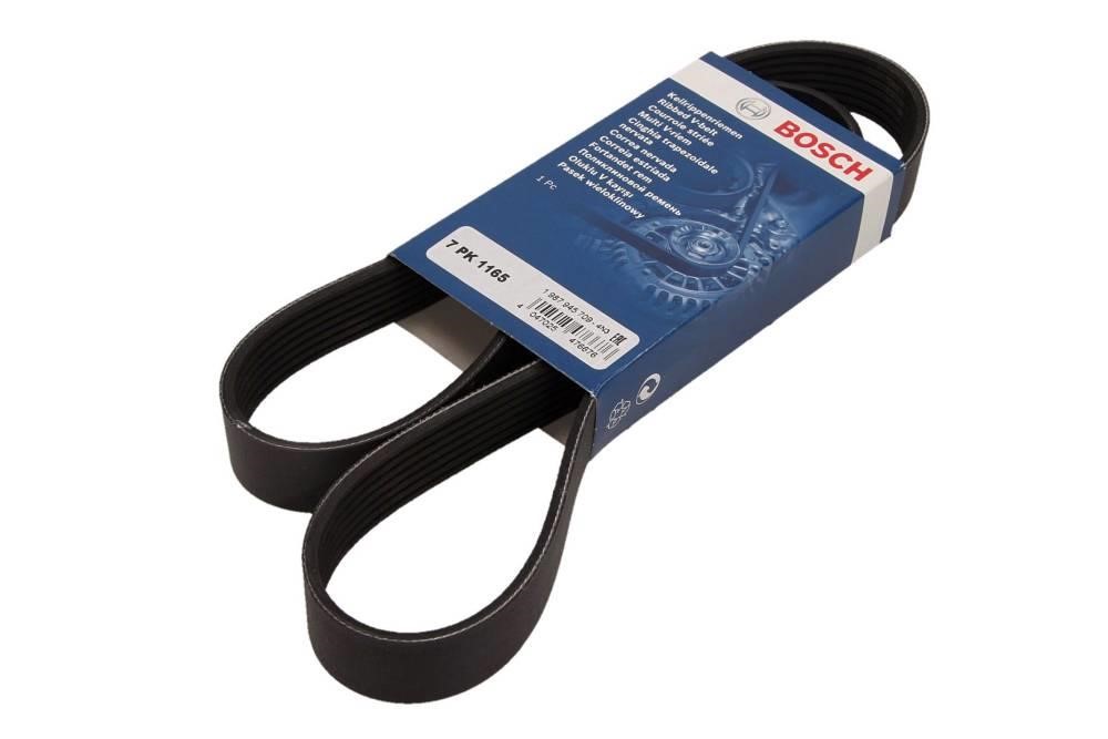 Drive belt Renault Captur: 1987945709 Bosch Poly-V belt 7PK1165