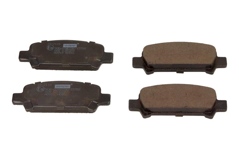 Disc brake pad set Subaru Impreza: 192116 Maxgear Brake pad set
