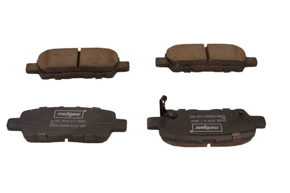 Brake pad kit Nissan Altima: 193381 Maxgear Brake pad set