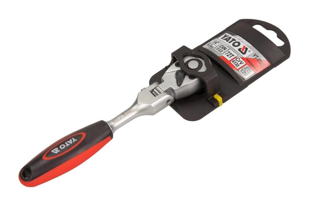 YT0325 Yato Quick release articulated ratchet handle 1/4"