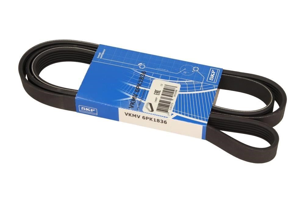 Aux belt Fiat Marea: VKMV6PK1836 SKF Poly-V belt 6PK1836