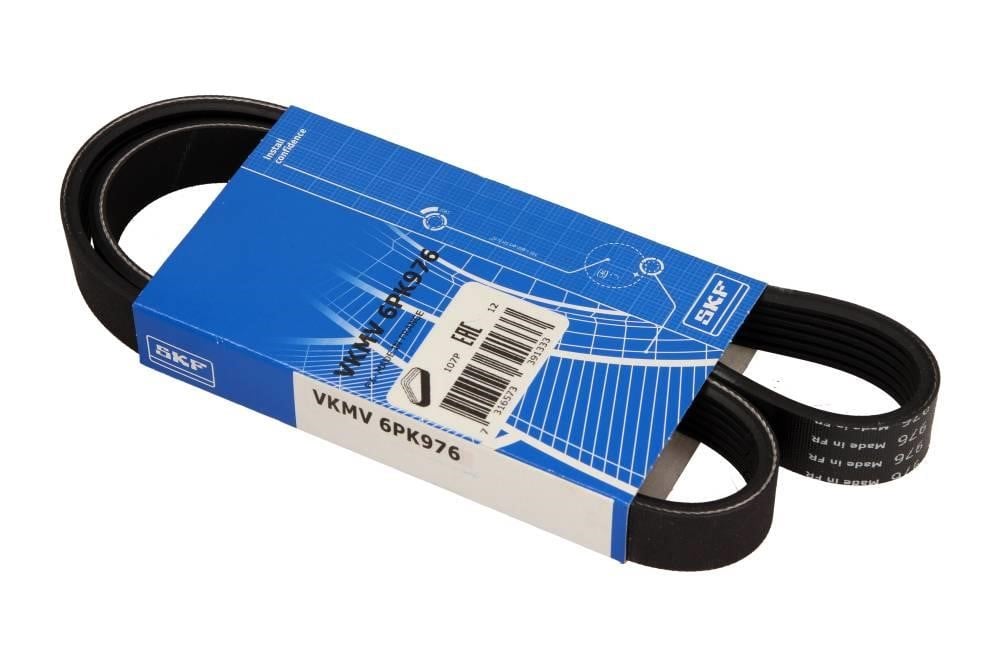 Alternator belt Mini Cooper: VKMV6PK976 SKF Poly-V belt 6PK976