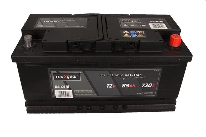 850116 Maxgear Battery Maxgear 12V 83AH 720A(EN) R+