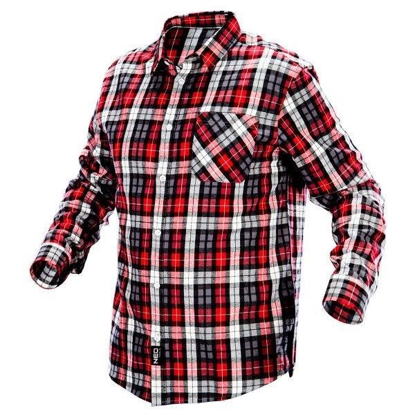 81540L Neo Tools Flannel men shirt, red-black-white, size L