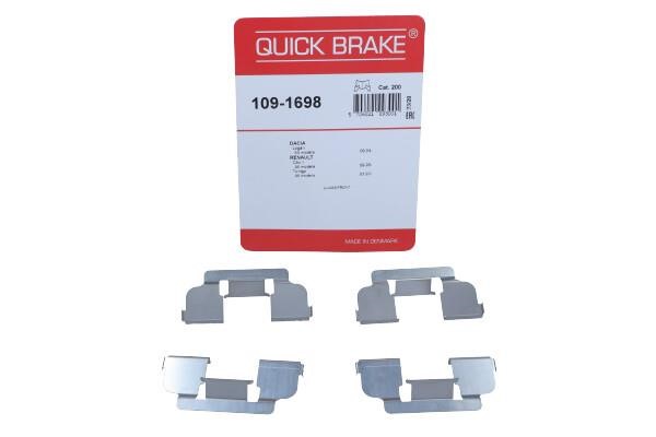 Rear brake pad fitting kit Renault Logan: 1091698 Quick brake Brake pad spring