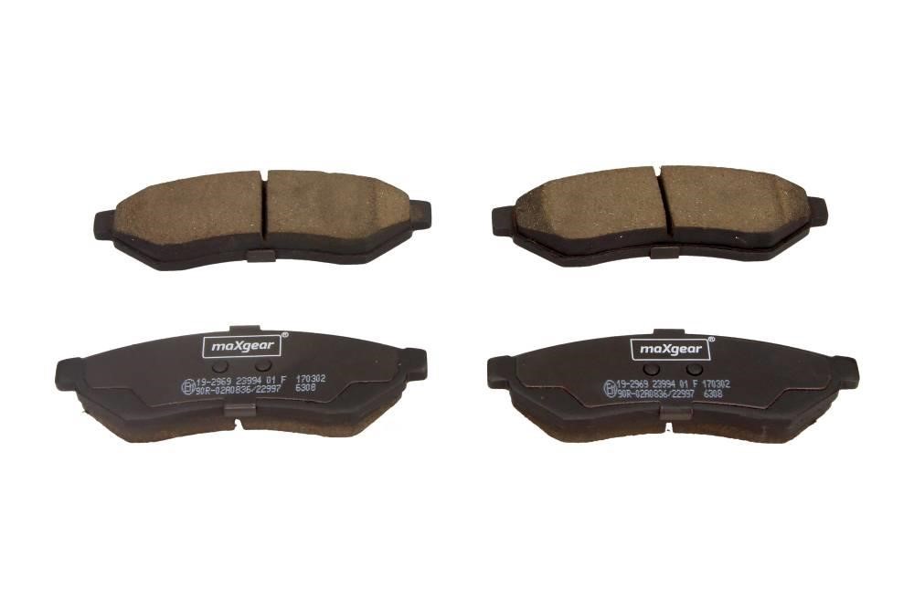 Brake pad Daewoo Evanda: 192969 Maxgear Front disc brake pads, set