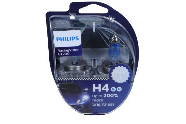 Front main light BMW: 12342RGTS2 Philips Halogen lamp Philips Racingvision Gt200 +200% 12V H4 60/55W +200%
