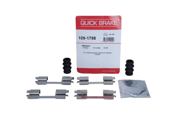 Rear brake pad fitting kit Renault Kangoo: 1091798 Quick brake Brake pad spring