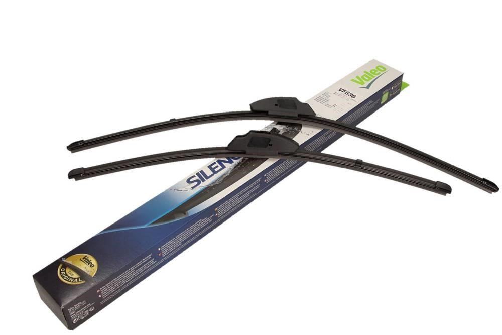 577836 Valeo Frameless Wiper Blades Set Valeo Silencio Flat 650/500